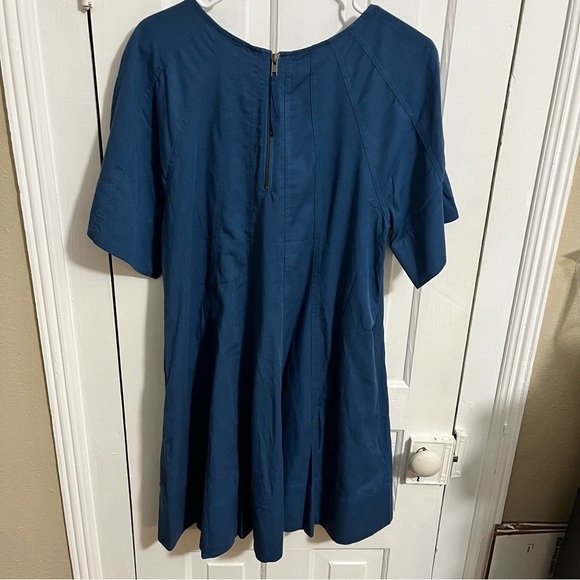 Free People Becca Short Sleeve Mini Dress Blue Medium S2 - Picture 5 of 9